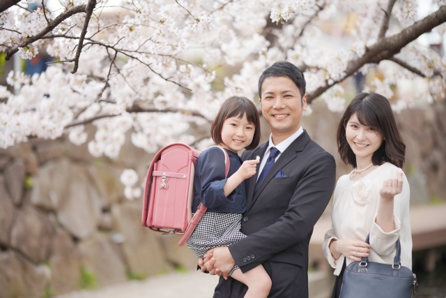 入学式に参列した家族